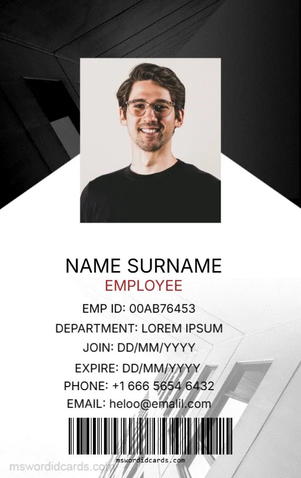 Employee ID Card Template -Editor