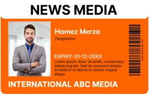 Press Reporter ID Badge -Editor