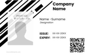 Black and White ID Badge -Editor