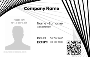 Black and White ID Badge -Editor